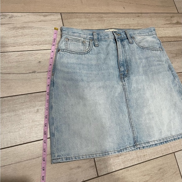 Madewell Denim High-Waist Straight Mini Skirt In Fitzgerald Wash Size 29 - Picture 9 of 10